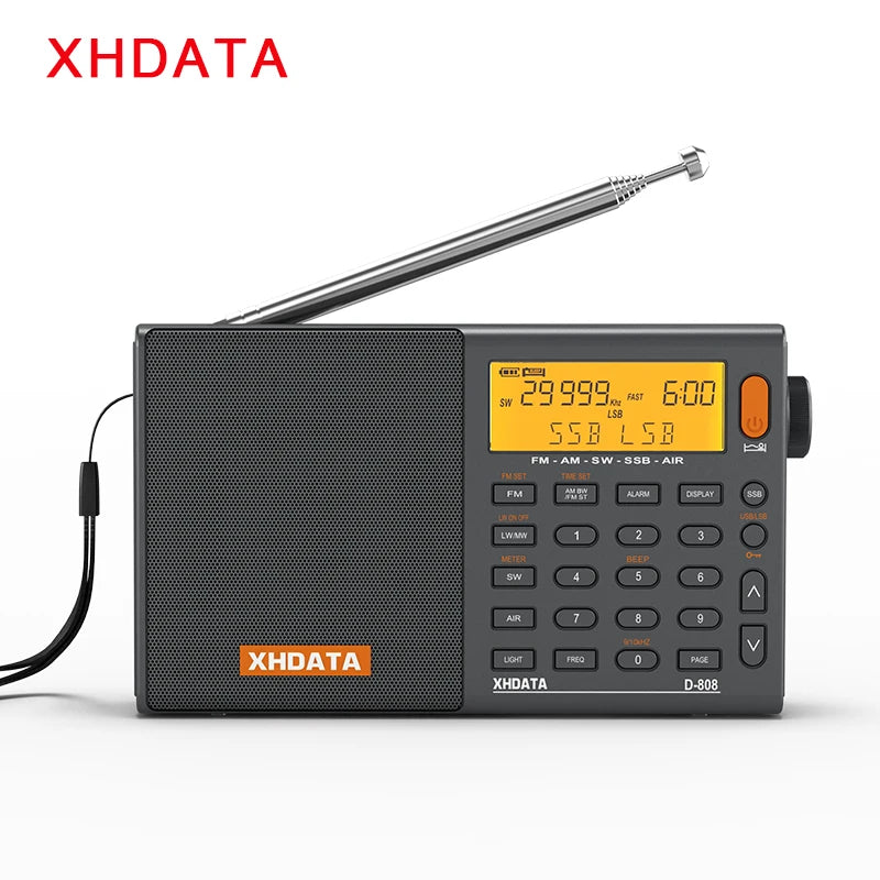 XHDATA D808 Portable Multiband Radio Receiver AM FM SW MW