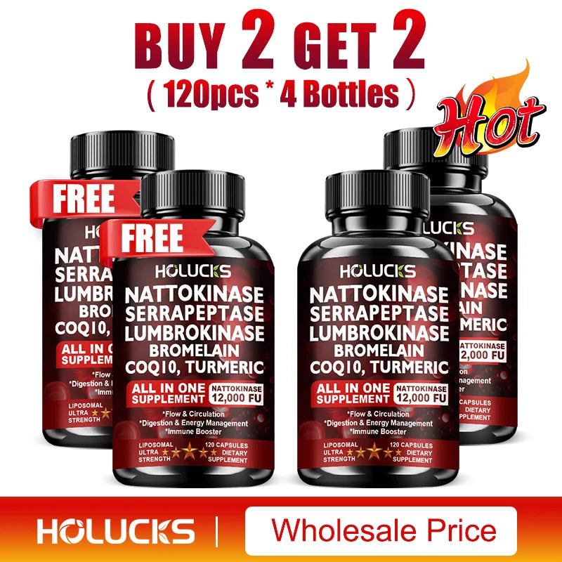 Nattokinase Supplement, Support Cardiovascular and Circulatory Health, Maintains Blood Pressure Balance