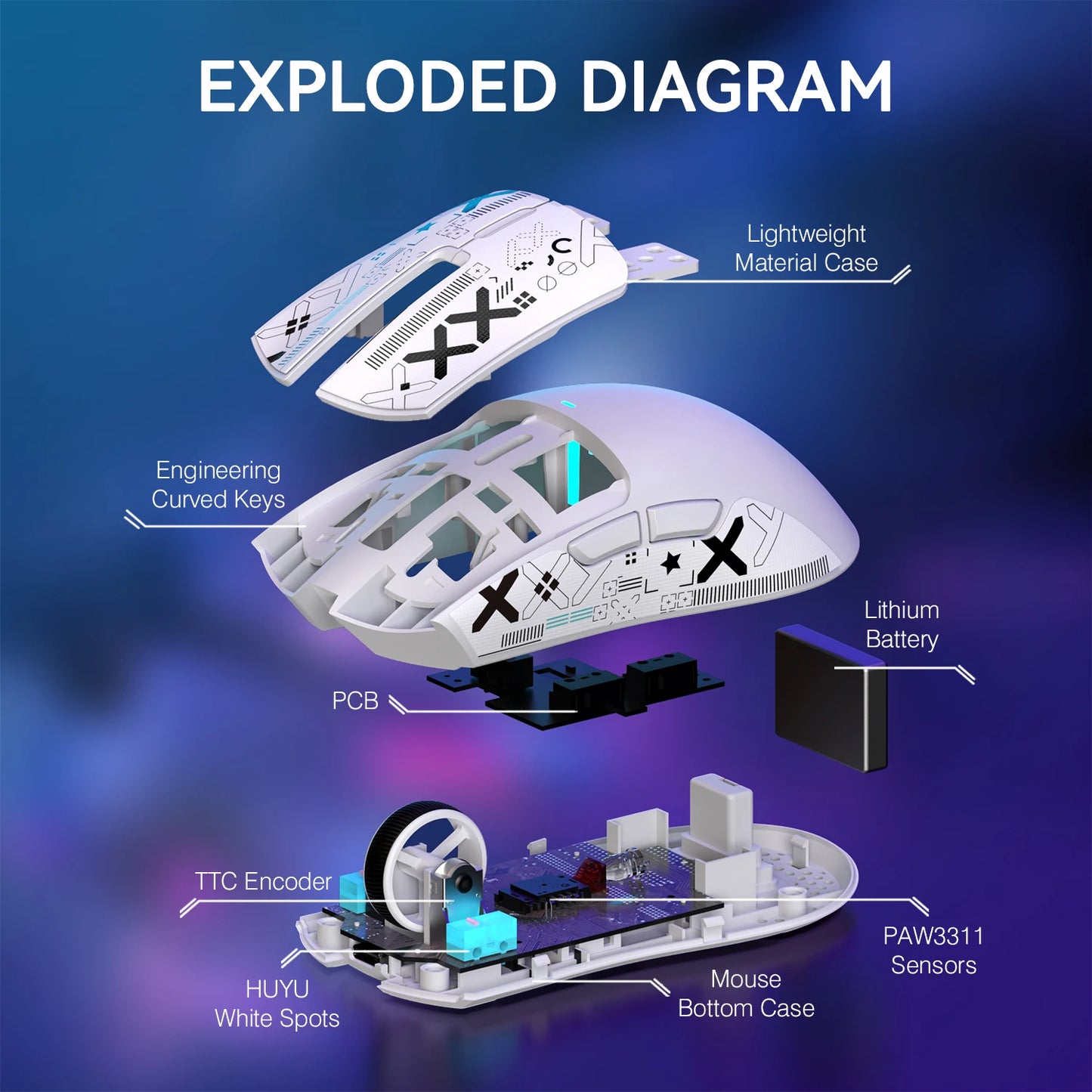 Attack Shark X11 Wireless Gaming Mouse With 22K DPI RGB