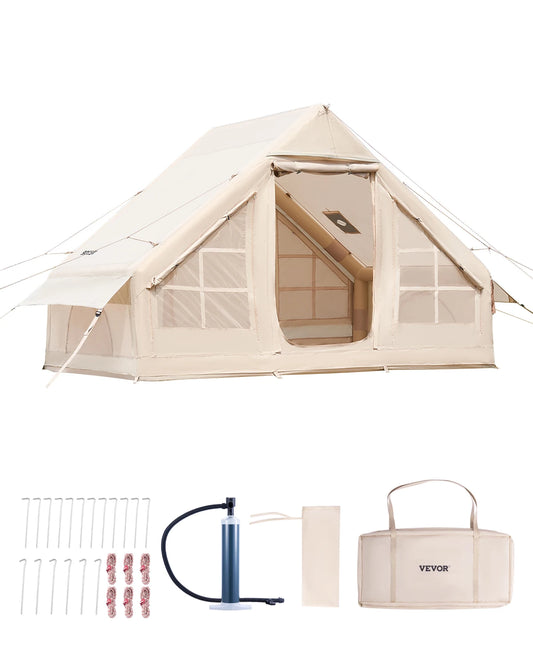 VEVOR Inflatable Camping Tent With Hand Pump And Stove Jack