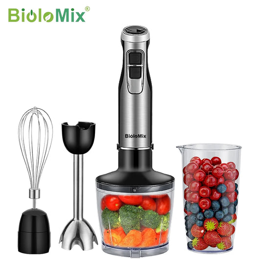 Biolomix 1200W Immersion Hand Blender 4 In 1 With Chopper