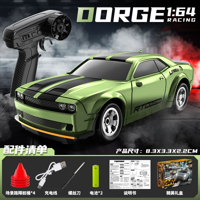 2.4G RC Drift Car 1/64 4WD Remote Control Car High Speed 15KM/H Drive Radio Controlled Mini Racing Car Model Boy Toy Gift