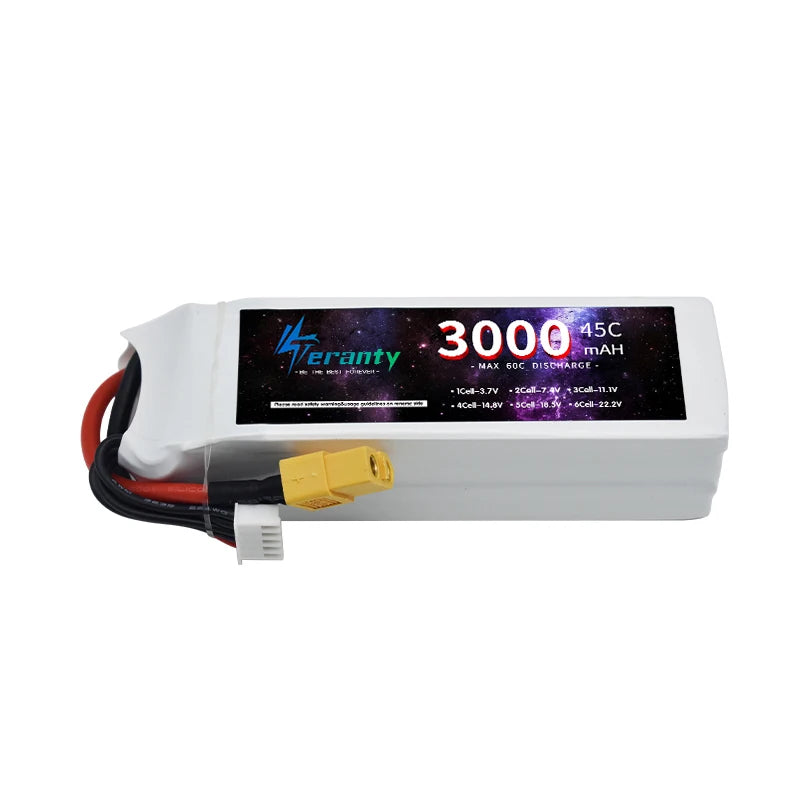 TERANTY 4S 14.8V Lipo Battery 1500/2200/2700/3000/3500/4600/5600/6500/7200/8000/8500/9800mAh For RC Car FPV Drone Desert Truck