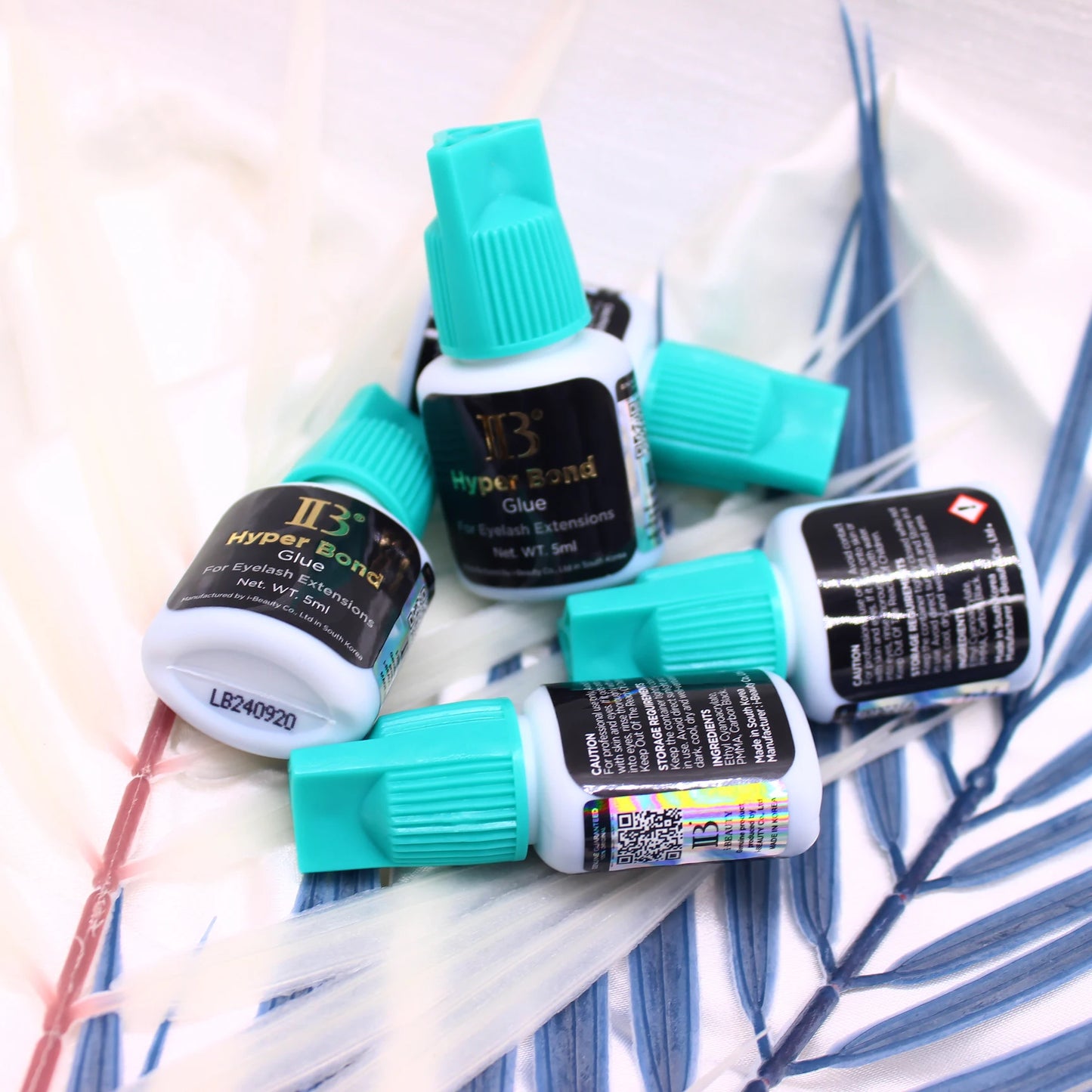 5 Bottles IBeauty Hyper Bond Cyan Cap 5ml Supplies for Eyelash Extensions Glue Makeup Tools Korea Beauty Health Shop 0.5S Drying