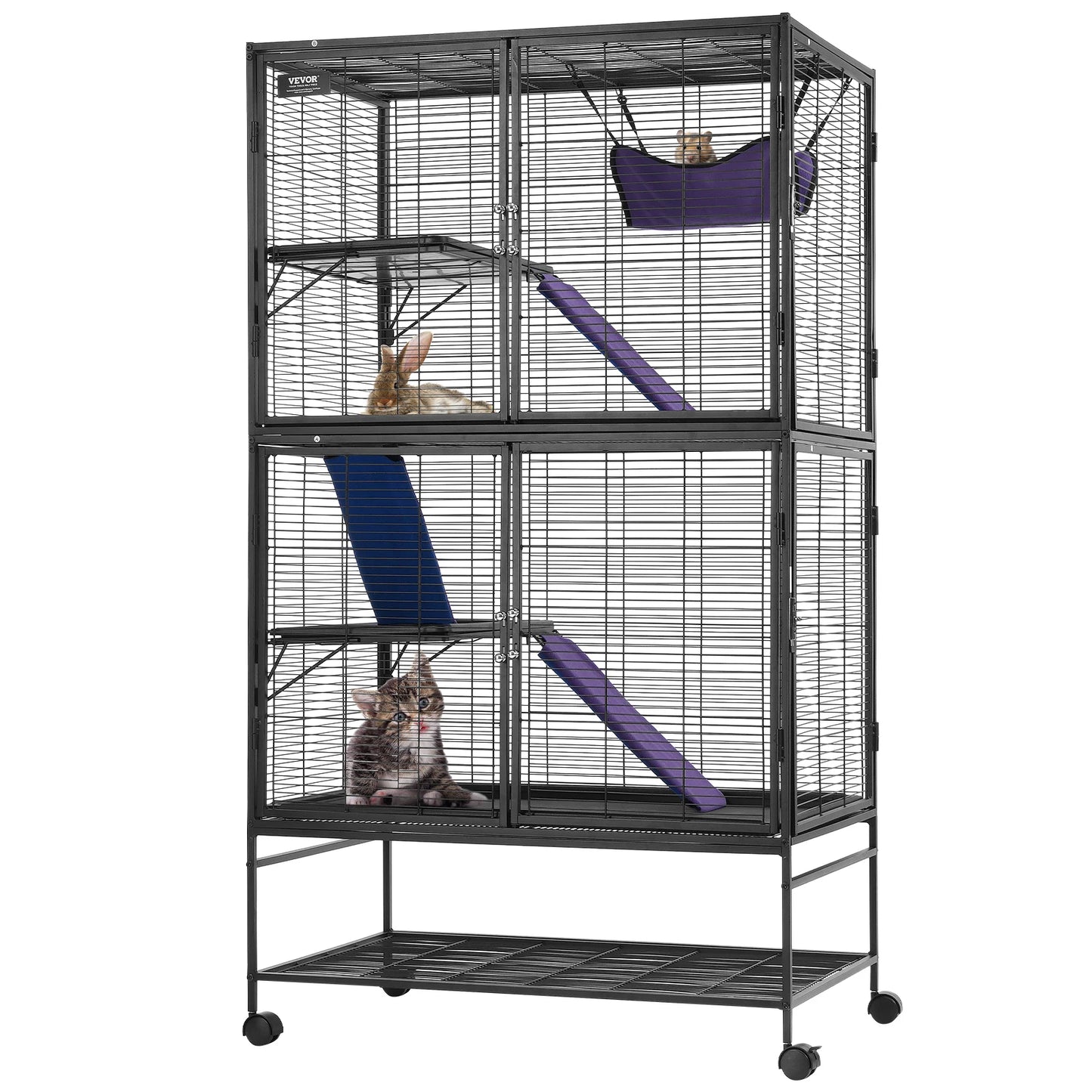 4-Tier Metal Ferret Cage For Small Animals Critter Nation Style