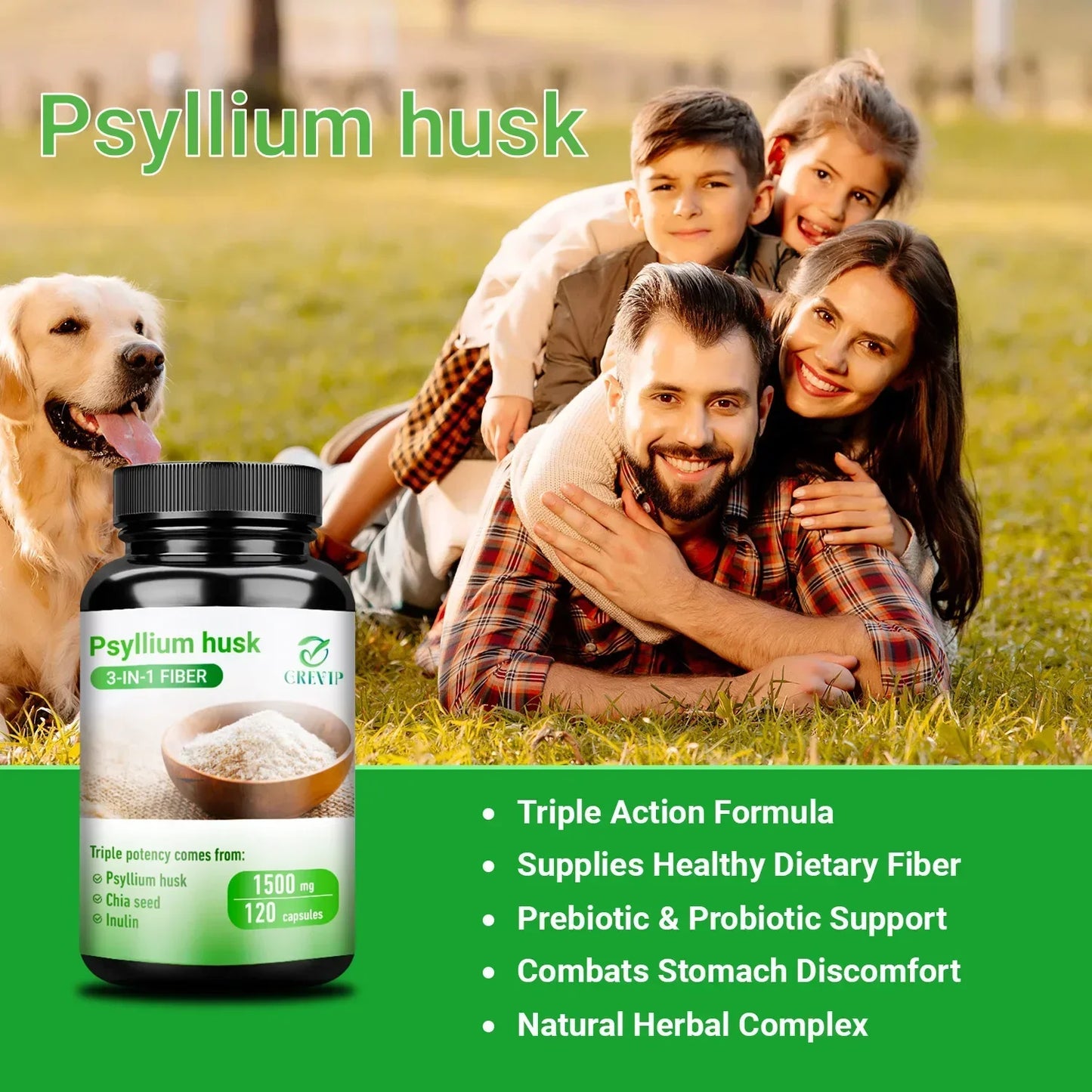 Psyllium Husk - Good for Intestinal Health, Improve Digestion and Reduce Bloating,Improve Metabolism - Natural Soluble Fiber