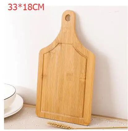 Thick Food Grade Bamboo Cutting Board with Handle, Health Classification Fruit Vegetable Chopping Block for Kitchen Cooking