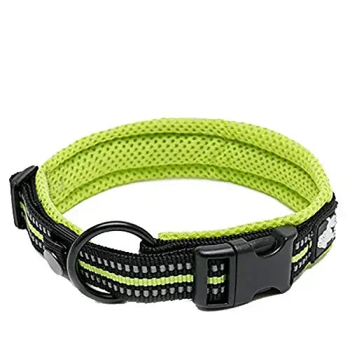 TrueLove Nylon Pet Collar Adjustable Padded Reflective Heavy Duty Training