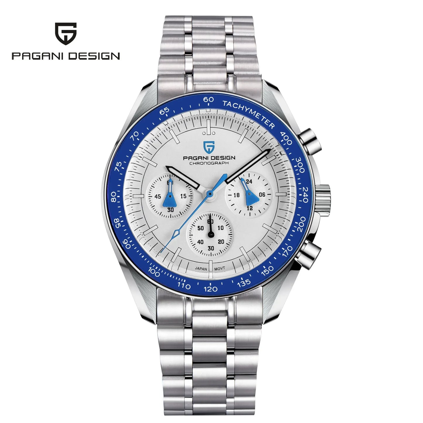 PAGANI DESIGN Luxury Quartz Chronograph Watch With Auto Date Sapphire