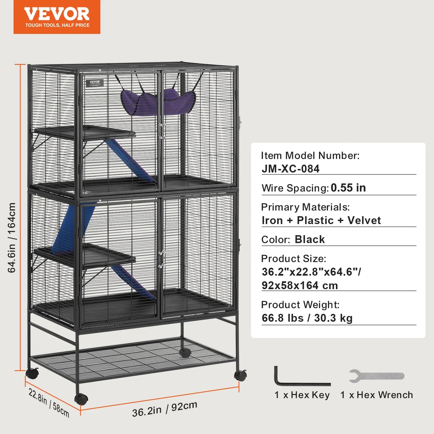 Critter Nation 4 Tier Small Animal Cage For Rats Hamsters