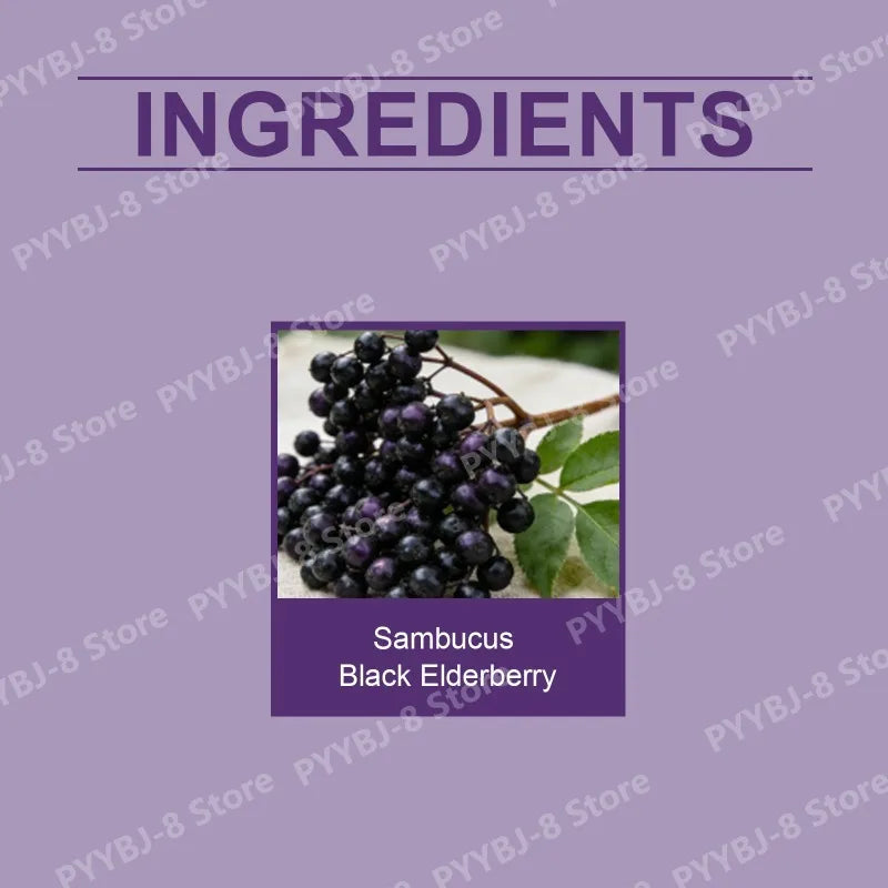 Elderberry Capsule Supplement Contain Elderberry Extract,vitaminC and Zinc Support Intestinal Health & Daily Energy Intake 60pcs