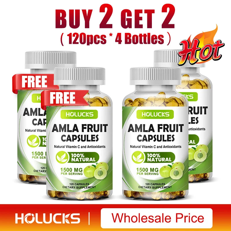 Amla Vitamin Supplements, Supports Metabolism, Detox & Digestion, Collagen Booster, Provides Cellular Defence, Skin, Hair Health