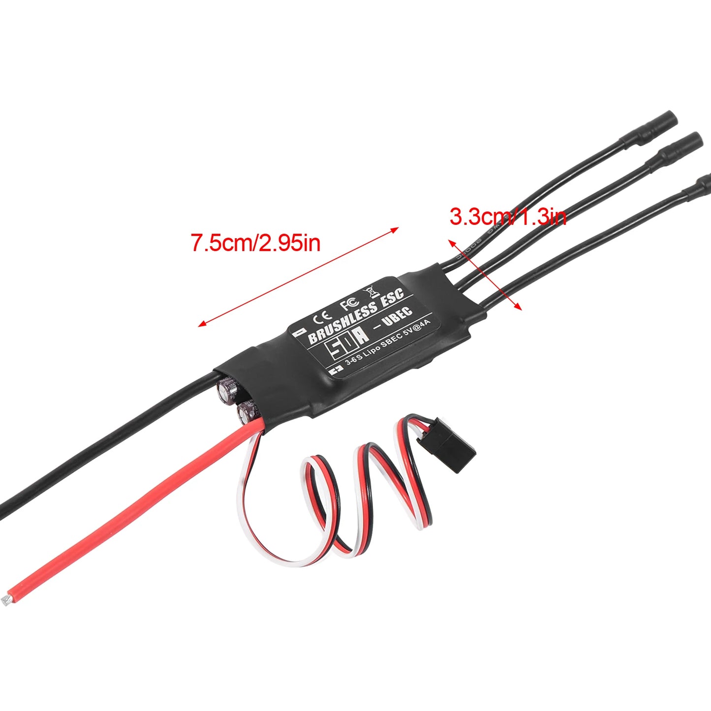 Aneegfpv 20/30/40/50/60/80A 2-6S Brushless ESC 2-4A/5V BEC For Aircraft FixedWing Multi-axis Drone