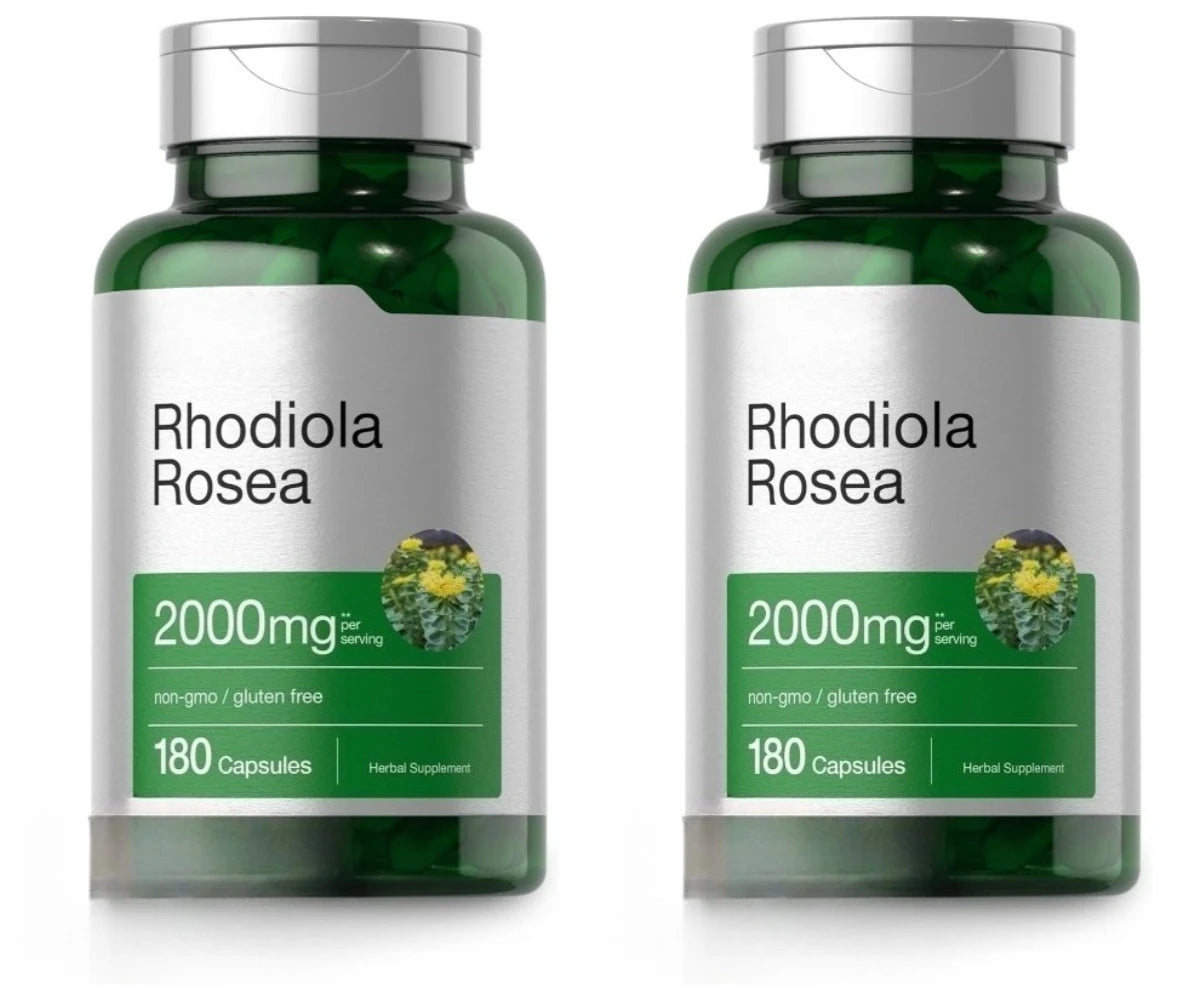 Rhodiola Rosea Capsules 180 Pieces Emotional Relief and Immune Health Support — 2000mg Rhodiola Rosea Root 5:1 Plant Extract