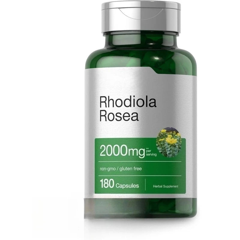 Rhodiola Rosea Capsules 180 Pieces Emotional Relief and Immune Health Support — 2000mg Rhodiola Rosea Root 5:1 Plant Extract