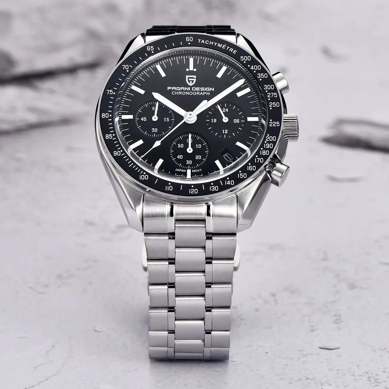PAGANI DESIGN Luxury Quartz Chronograph Watch With Auto Date Sapphire