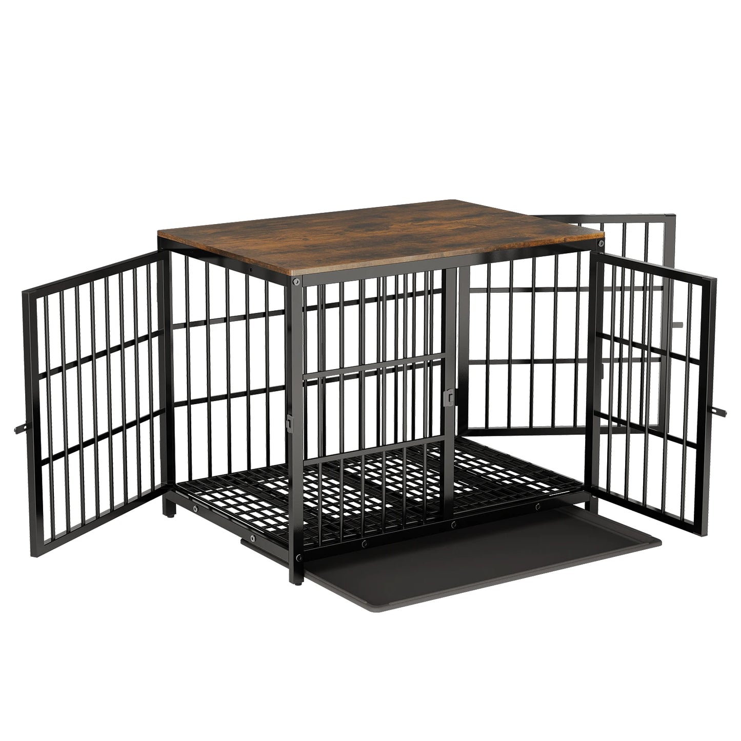 BINGOPAW Heavy Duty Dog Kennel End Table Cage With Doors