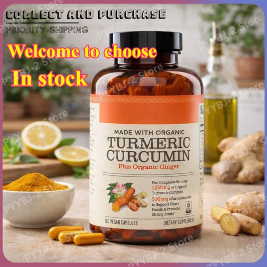 Curcumin Capsules Contain Curcumin Black Pepper Extract for Advanced Absorption - Daily Joint and Immune Health Support 90Count
