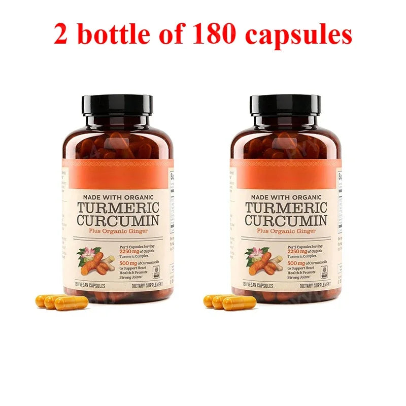 Curcumin Capsules Contain Curcumin Black Pepper Extract for Advanced Absorption - Daily Joint and Immune Health Support 90Count