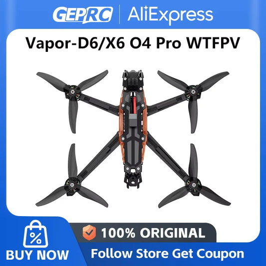 GEPRC Vapor-D6 O4 Pro WTFPV Drone DC TAKER H60_BLS 60A 4-in-1 ESC Vapor O4 Series 6 inch SPEEDX2 2407E 1750KV GEP-F722-HD V2