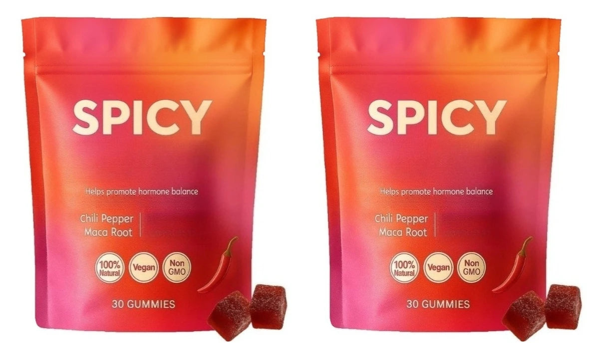 Hormonal Balance Gummies 30 Count Support Daily Health & Energy Recovery Peach Flavor — Chili Pepper and Maca Root Extract