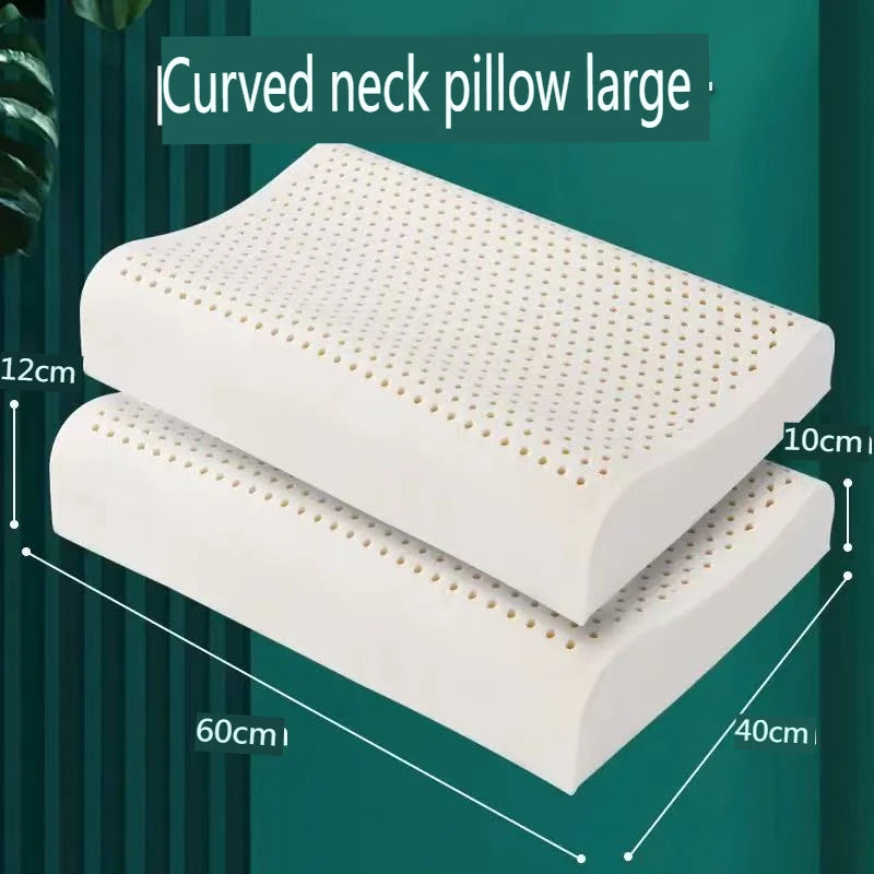 Natural Latex Neck Pillow Pressure Relief Pillow Adult/Child Health Sleep Pillow Cervical Sleeping Pillow