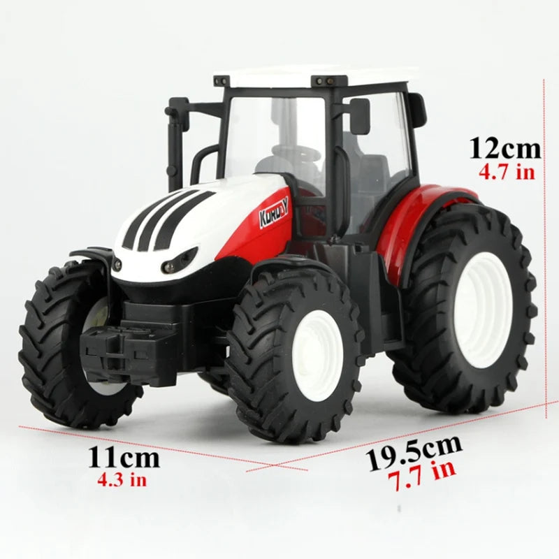 2.4G RC Farm Tractors Car 1/24 Radio Controlled Cars and Trucks with Light Simulated Engineering Truck Model Toys for Children