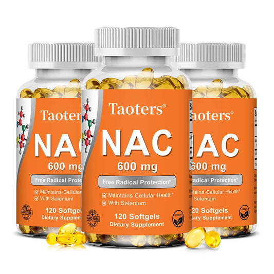 NAC N-Acetyl Cysteine Capsules Immune, Respiratory Health Antioxidant Supplements Non-GMO, Gluten-Free