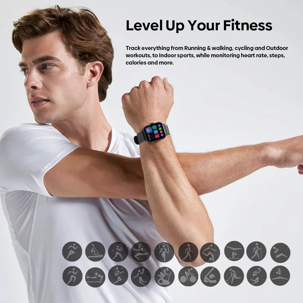 New Zeblaze Btalk Pro Voice Calling Smart Watch 1.91''HD Big Display Screen 300+ Custom Watch Faces Health Tracking Smartwatch