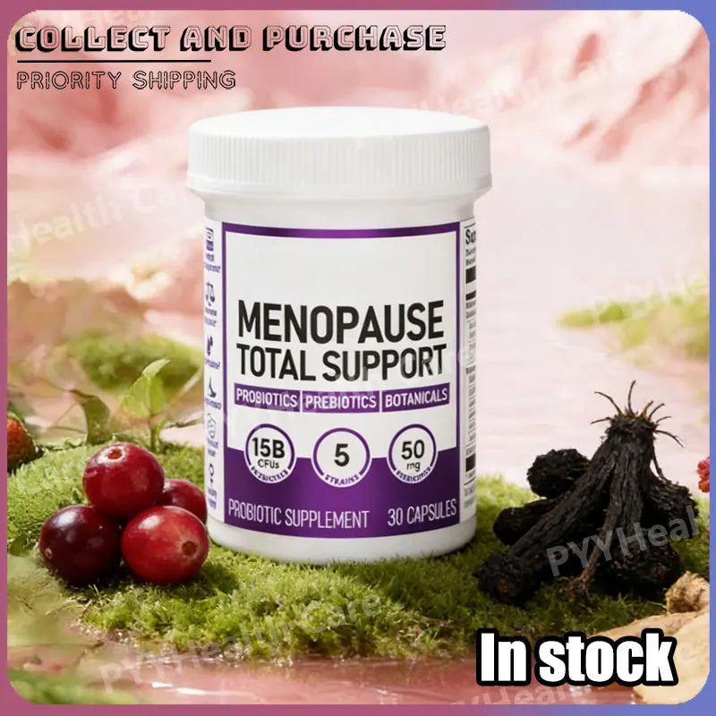Menopause Probiotic Supports Hormone Balance, Hot Flashes, Night Sweats, Weight Management, Bloating & Gut Health Resveratrol+