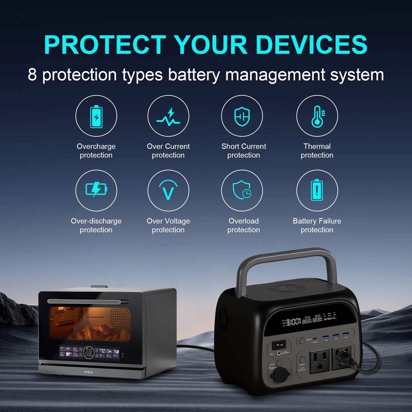 CTOLITY AP400 Camping Power Station 500W Portable Solar Generator Lifepo4