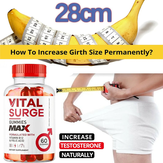 Vital Surge Male Supplement Gummies for Men 60 Count - Nutritional Support for Male Health