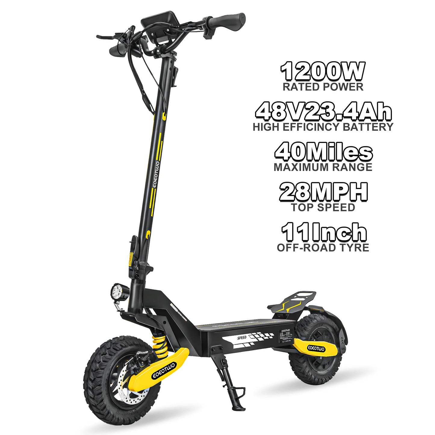 EOEOTWO 1200W Off Road Electric Scooter For Adults 48V