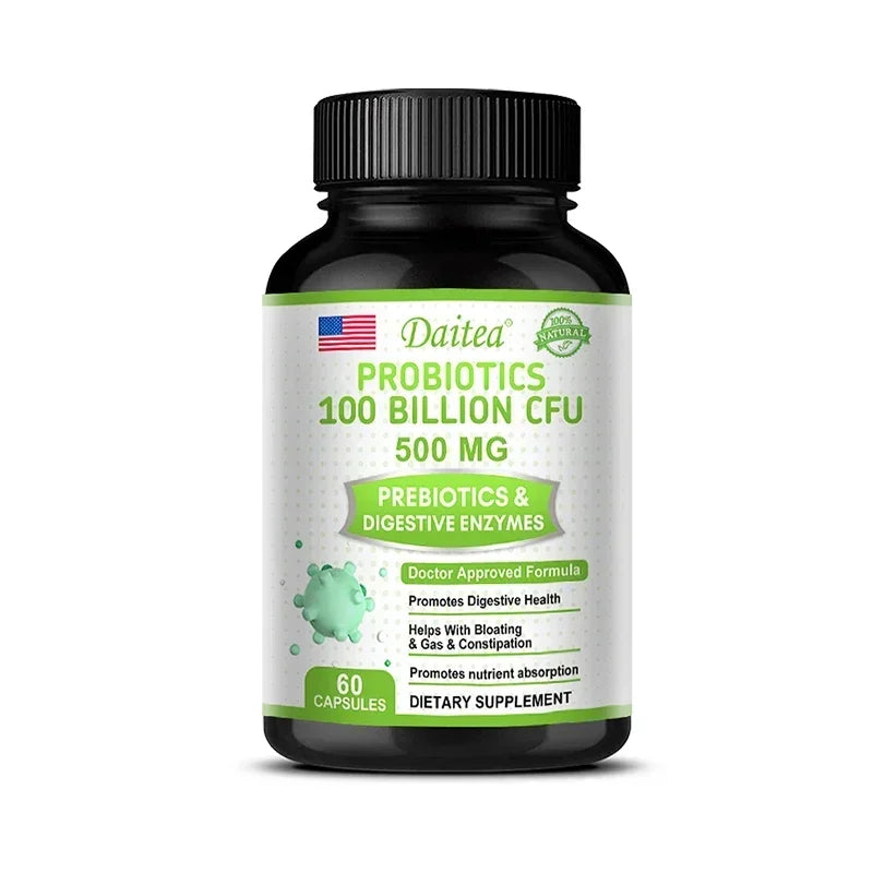 Probiotics 100 Billion CFU with Prebiotics & Digestive Enzymes, Gut Health, Digestion, Bloating Relief & Immune Support