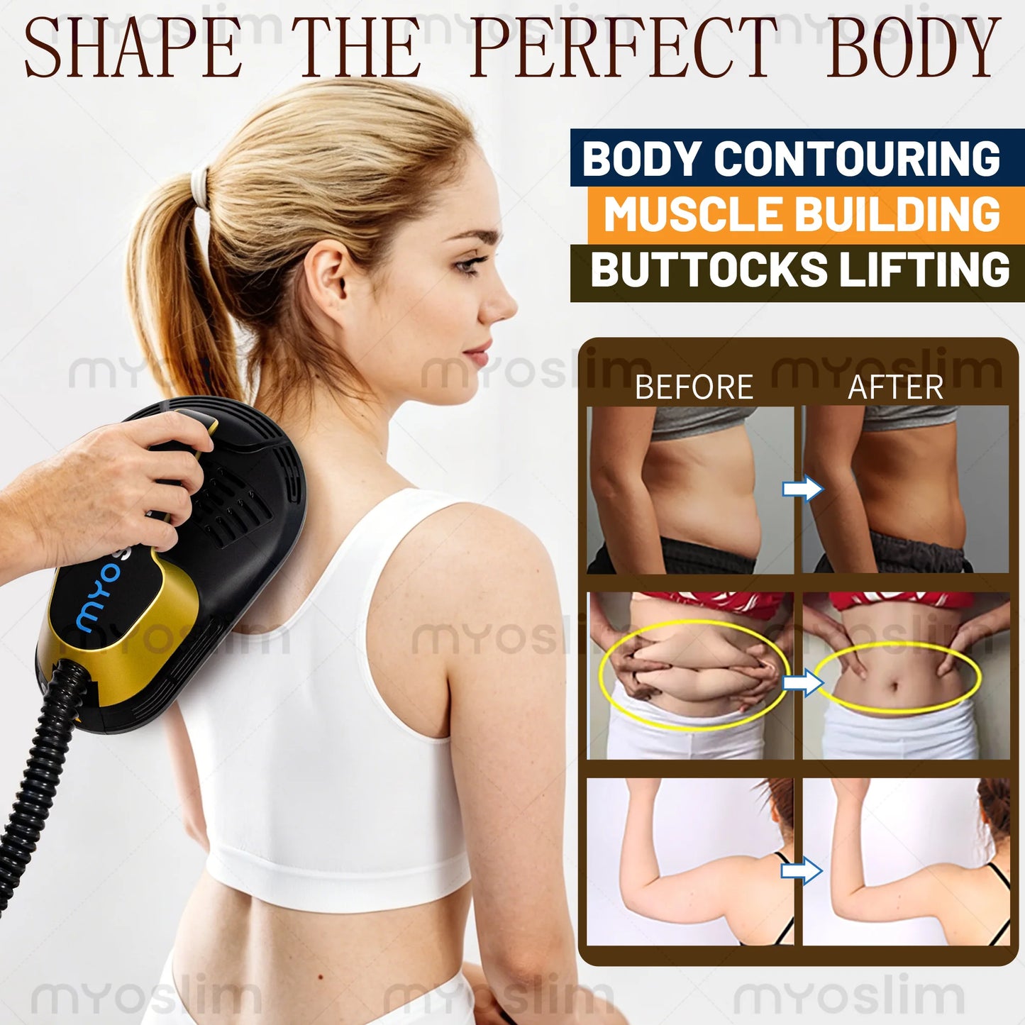 MYOSLIM 6500W EMS Neo RF Body Sculpt Machine Electromagnetic