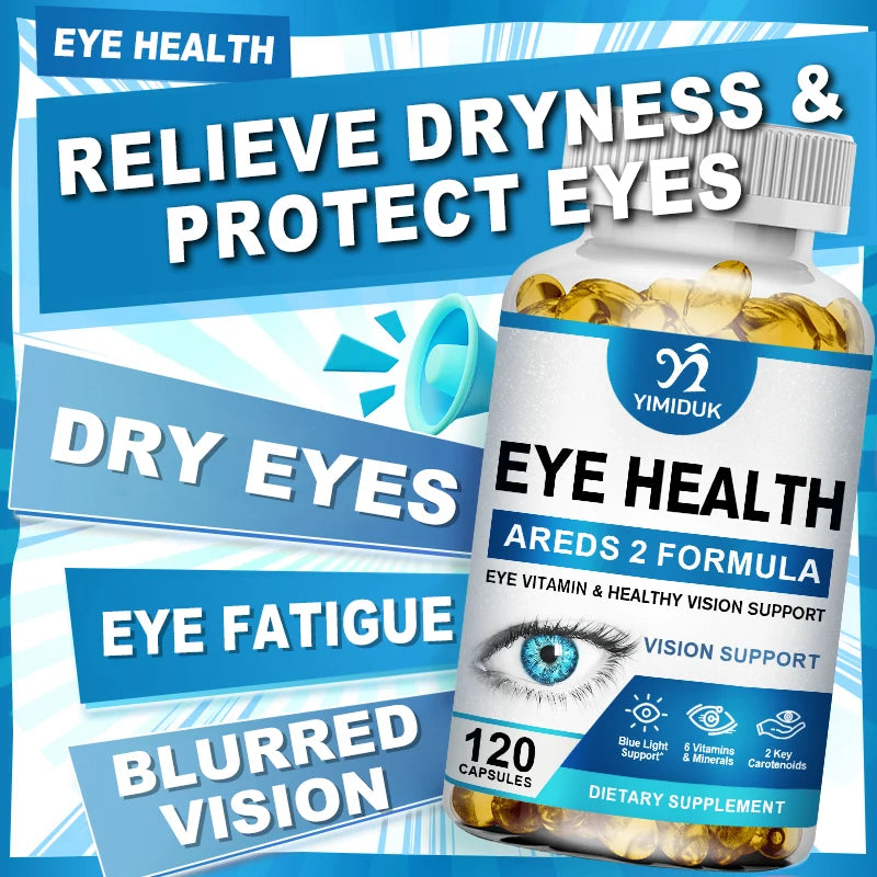 Buy 2 Get 2 Free! Eye Health Capsules, Support Reduces Eye Fatigue, Dryness & Promotes Long-Term Eye Care, Retina, Men & Women