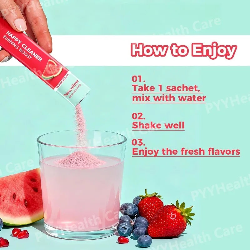 Probiotic and Prebiotic Fiber Powder, Digestive Enzyme Blend, Fruit and Vegetable Drink Mix for Daily Gut Health