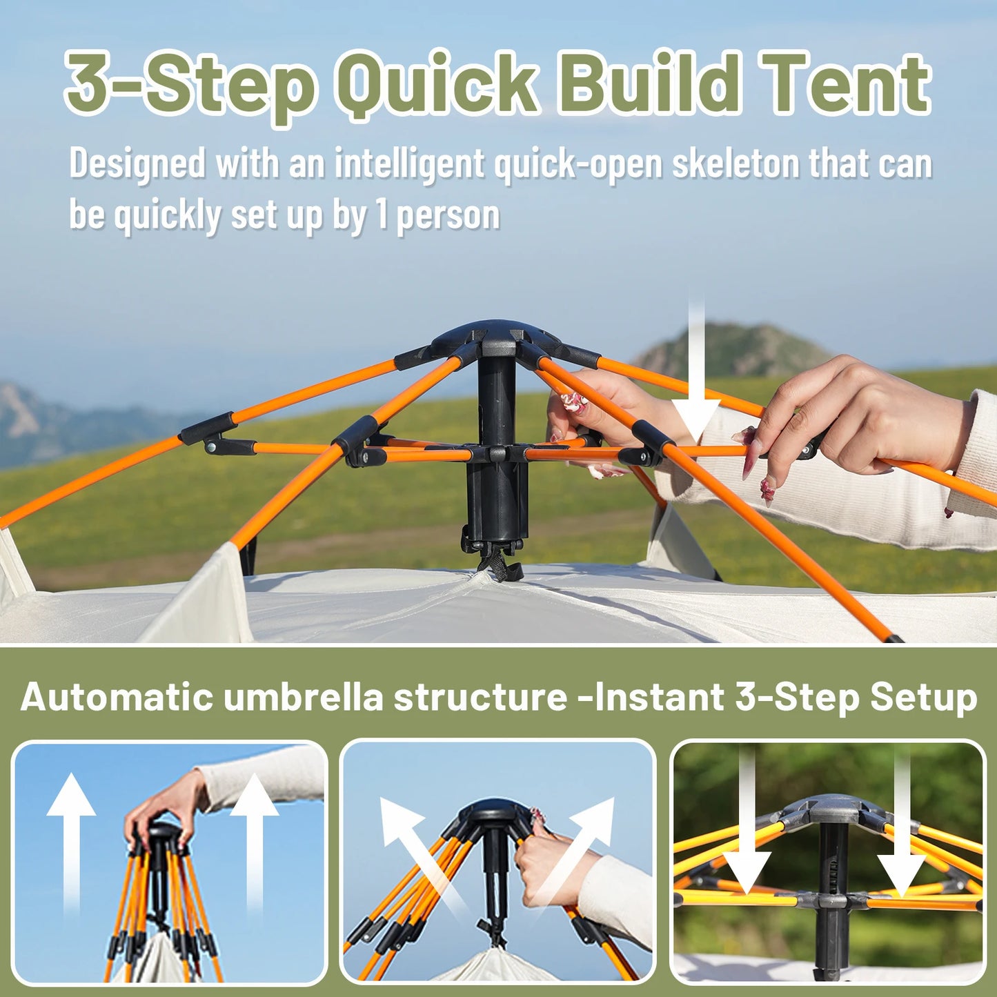 Pakicetus Instant Sun Rain Shelter For 3 To 4 People