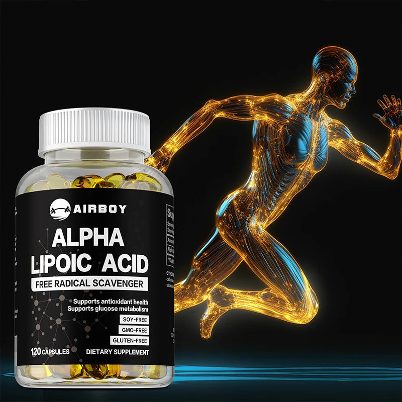 Alpha Lipoic Acid Softgels - Supports Nervous System Health, Powerful Antioxidant, Promotes Metabolism, Healthy Aging