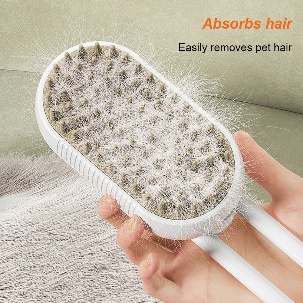 3 In 1 USB Rechargeable Pet Grooming Brush With WaterSpray