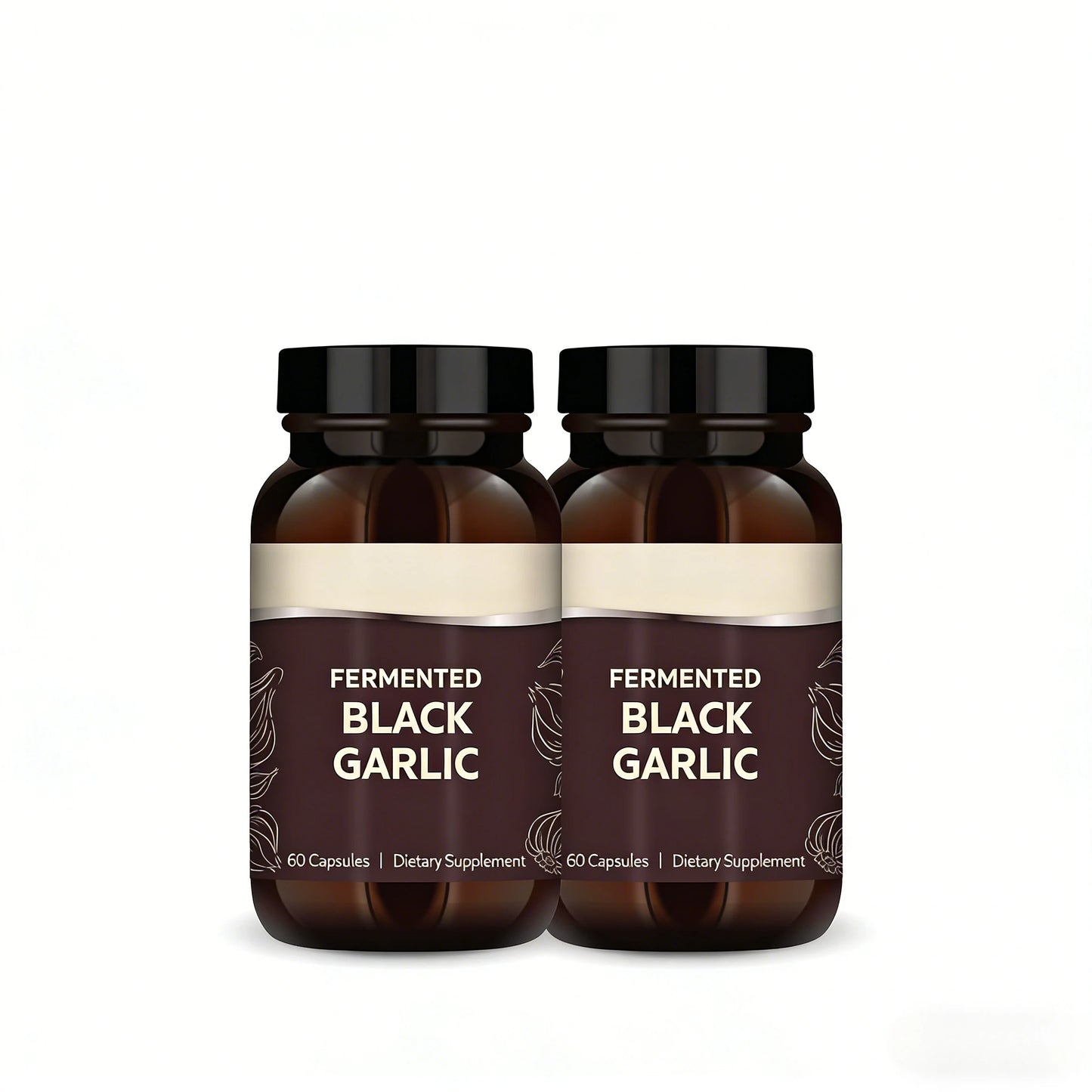 Fermented Black Garlic - Antioxidant Supplement - for Immune, Cellular & Heart Health Support - Includes S-Allyl-Cysteine