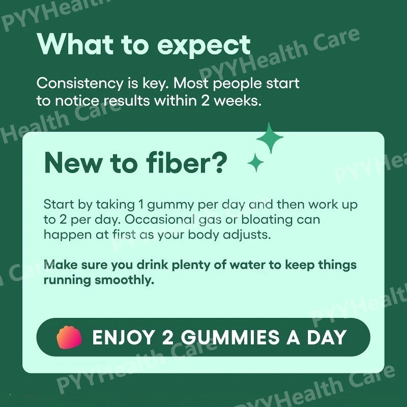Fiber Gummies for Digestive Health and Regularity - Raspberry Lemon Flavor  Natural Chicory Root Prebiotic Fiber - Daily Gummy