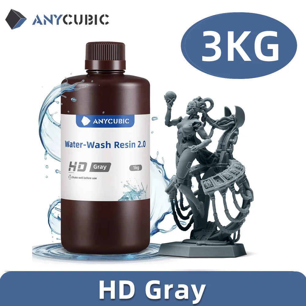 AnyCubic Waterwash Resin 2.0 High Precision Low Odor For LCD 3D Printer