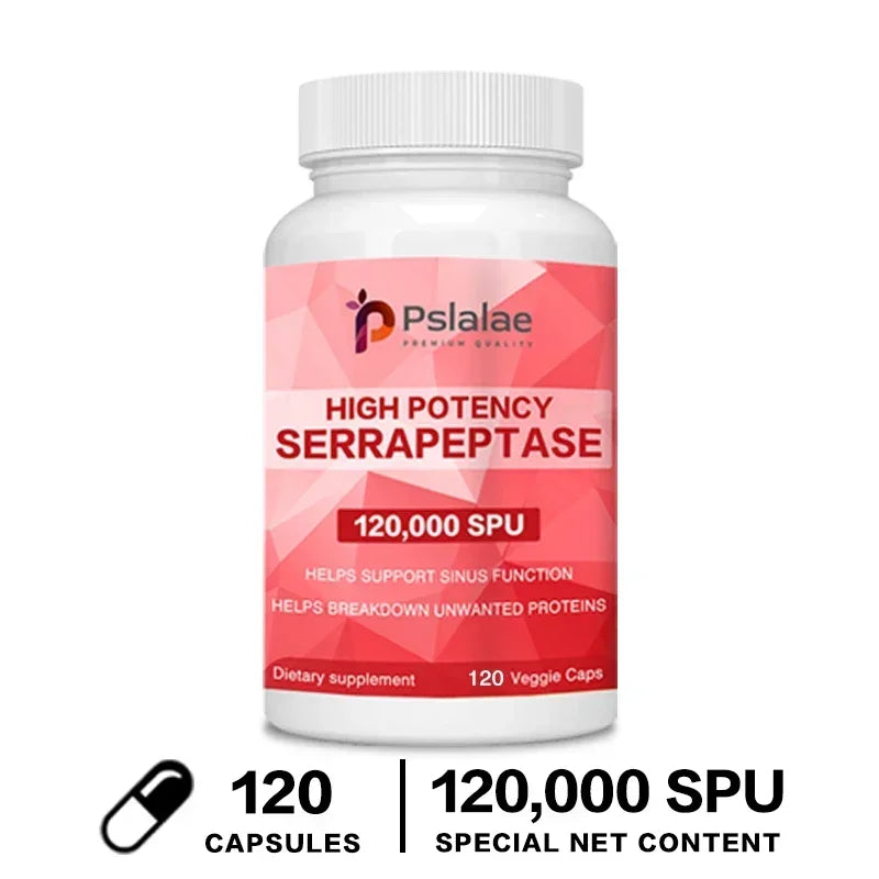 High Potency Serratiopeptidase Capsules - Supports Sinus Health and Airway Function ,and Improves Immunity Supplement