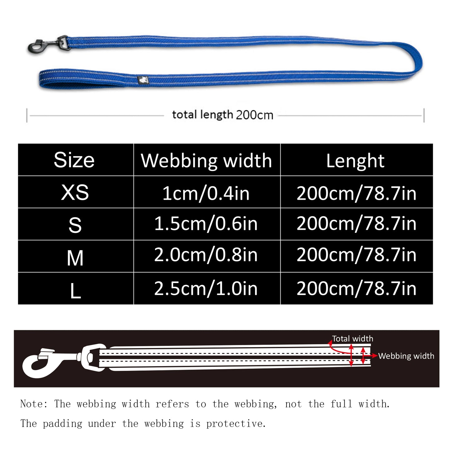 TRUELOVE Soft Pet Leash Reflective Nylon Mesh Padded for Dogs