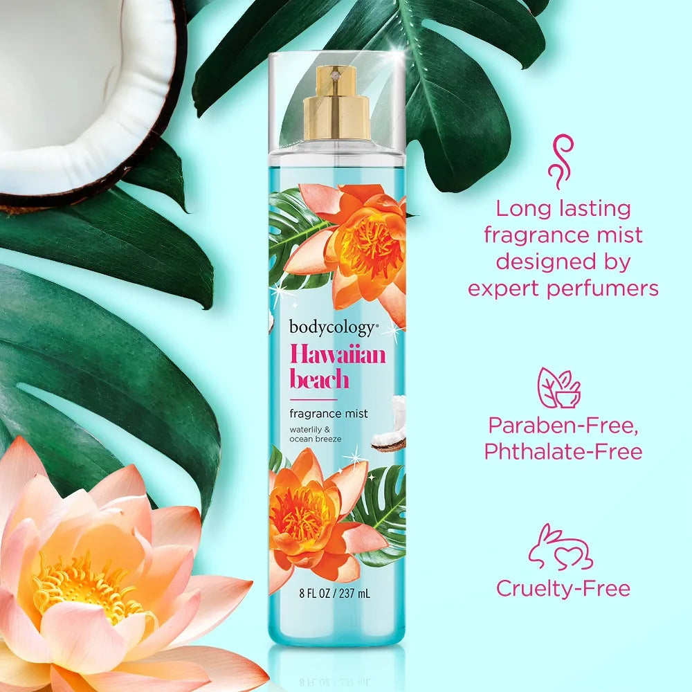Hawaiian Beach Fragrance Body Mist Refreshing Scent For Women