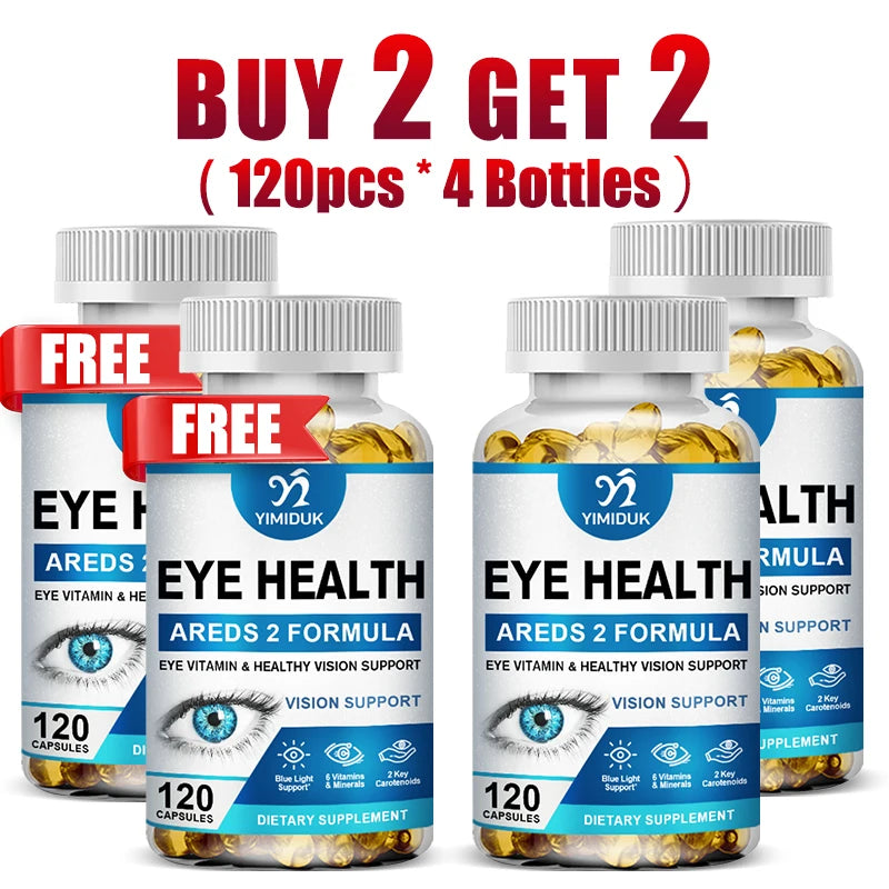 Buy 2 Get 2 Free! Eye Health Capsules, Support Reduces Eye Fatigue, Dryness & Promotes Long-Term Eye Care, Retina, Men & Women