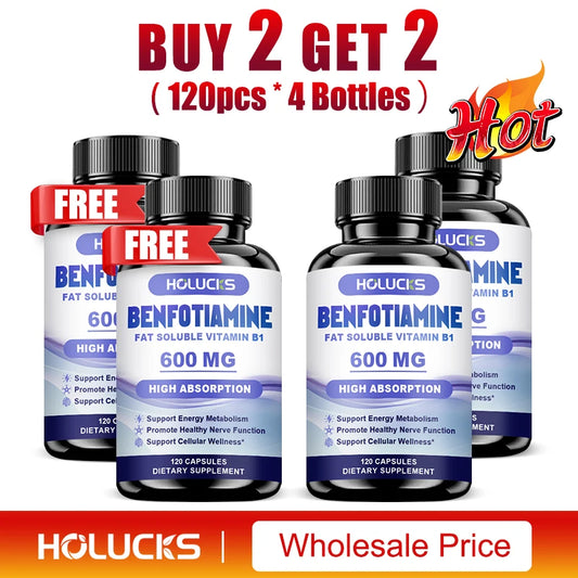 Benfotiamine Capsules, Help Maintain Healthy Glucose Metabolism, Support Nerve Health, Cellular Protection, Antioxidant Defense
