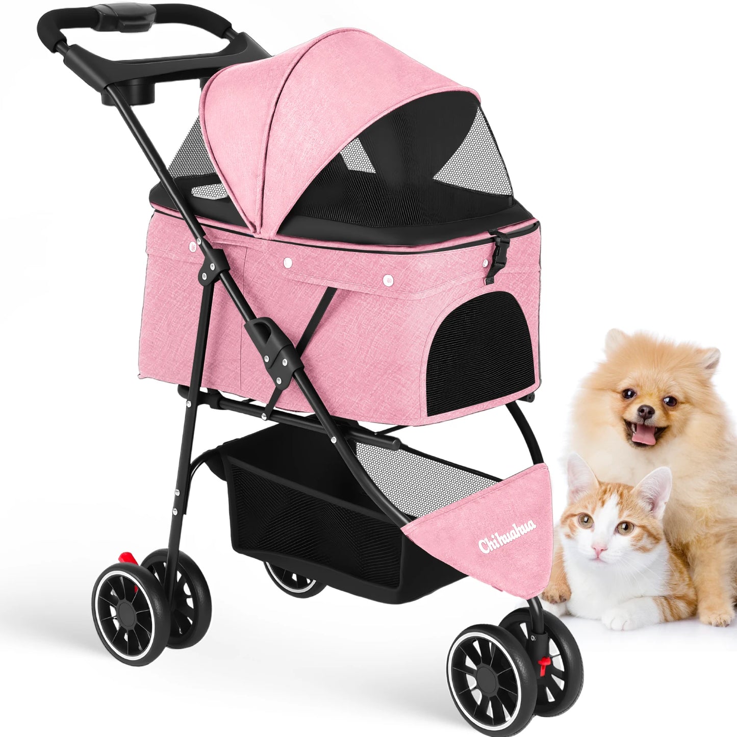 CHIHUAHUA Foldable Pet Stroller For Cats And Small Dogs Portable