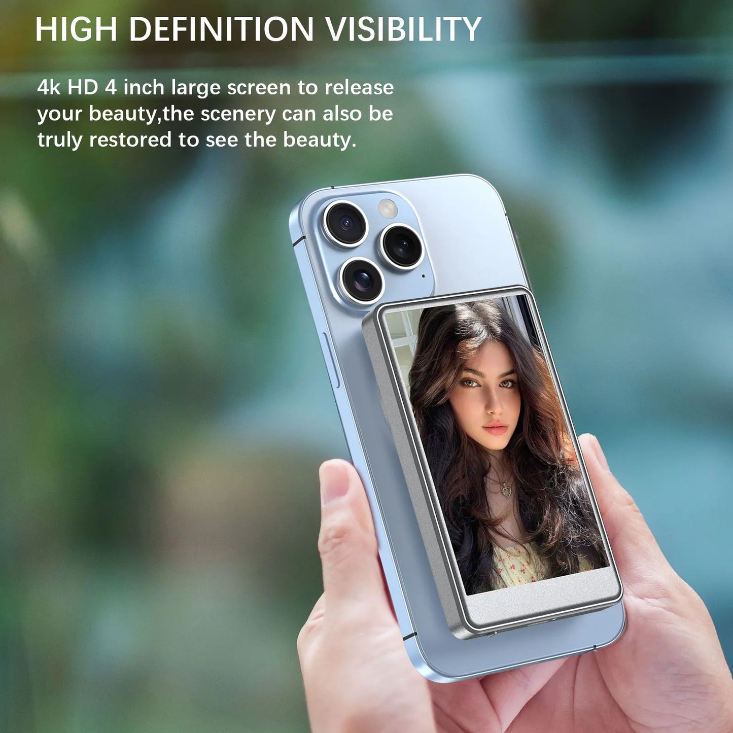 Unitedtime Vlog Selfie Monitor For Phone With Magnetic MagSafe Mount